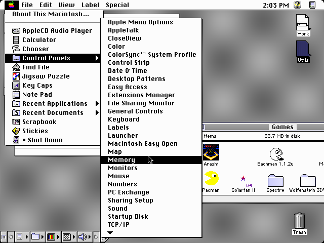 desktop w/menus